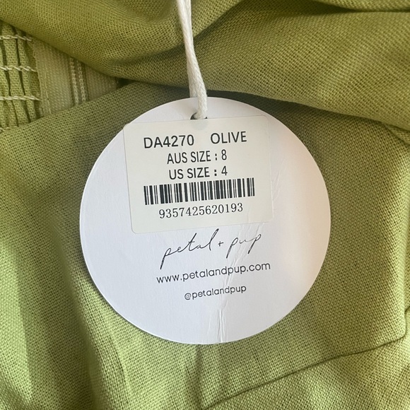 Olive Green Strapless Dress - Picture 5 of 5